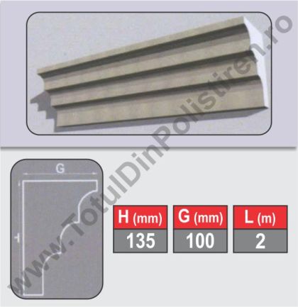 Cornisa Polistiren Model CPM6