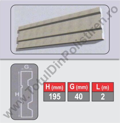 Cornisa Polistiren Model CPM8